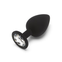Анальна пробка Toy Joy Diamond Booty Jewel з кристалом, чорний, Large