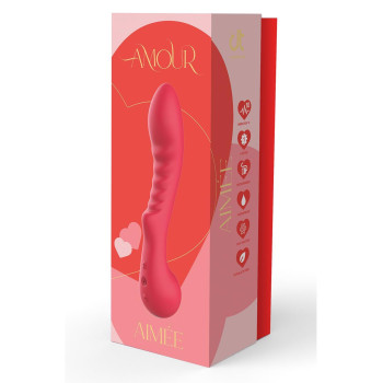 Вибратор рельефный для точки G Dream Toys Amour Aimee, красный
