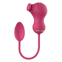 Гибкий двойной стимулятор и вибрационное яйцо Dream Toys Essentials, розовый