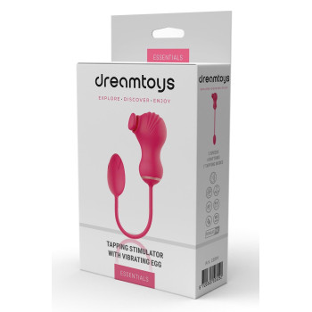 Гибкий двойной стимулятор и вибрационное яйцо Dream Toys Essentials, розовый
