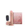 Вібратор реалістичний із мошонкою на присосці Blush Dr. Skin Dr Beckham, з пультом, бежевий