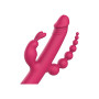 Вібратор із 4 стимулюючими кінцями Dreamtoys Anywhere Pleasure Vibe Essentials, рожевий