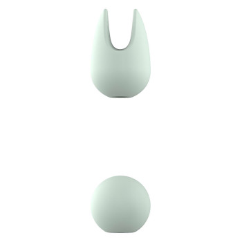 Вибратор для клиторальной стимуляции Dream Toys Glam Pin Point Stimulator, с двумя насадками, мятный