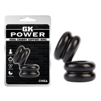 Двойное эрекционное кольцо Chisa Dual Chubby Support Ring, черный