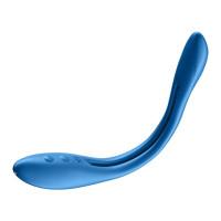Гнущийся универсальный вибратор (эрекционное кольцо) SATISFYER ELASTIC JOY BLUE